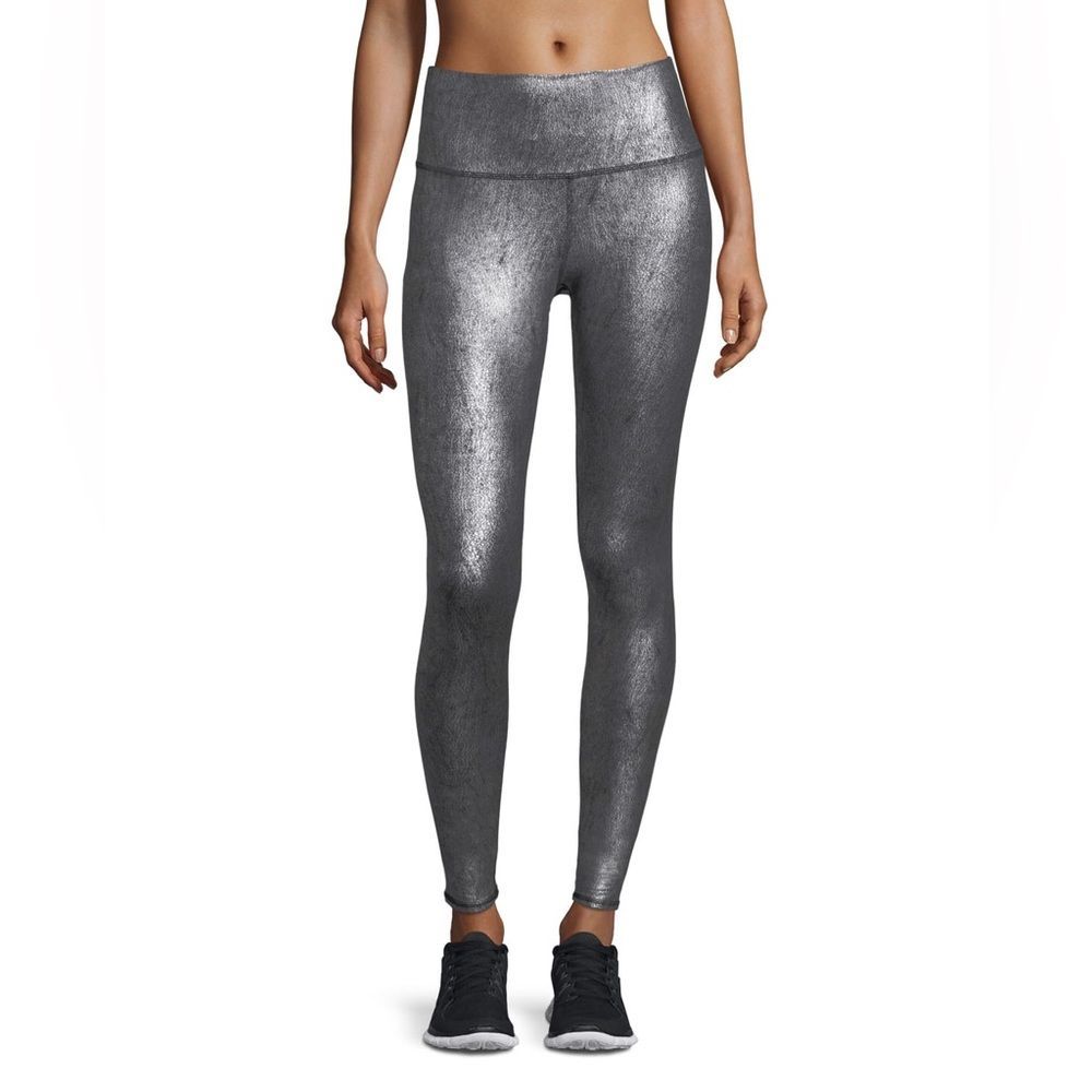 ALO Yoga Silver Metallic Airbrush Leggings S